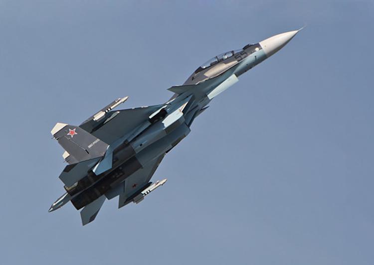 Истребители Су-30СМ выполнили учебные пуски ракет класса "воздух-воздух" над Крымом