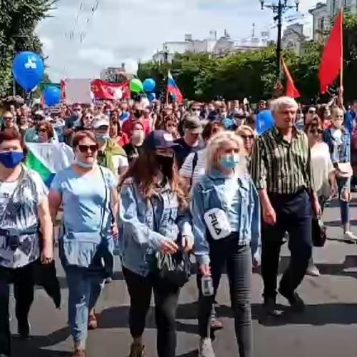 Хабаровск вновь вышел на митинг за свободу Фургалу. 29-й день подряд регион требует, чтобы Москва его услышала