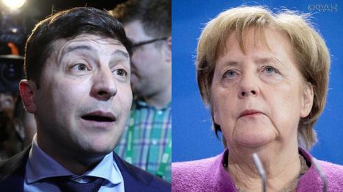 Меркель обещала Зеленскому помощь Германии и Франции в делах Донбасса