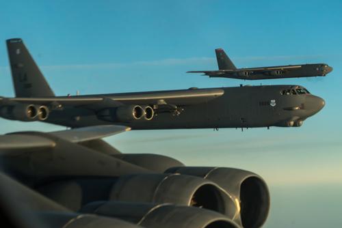 В-52Н ВВС США из бомбардировочной группы постоянной готовности имитировали удары по РФ