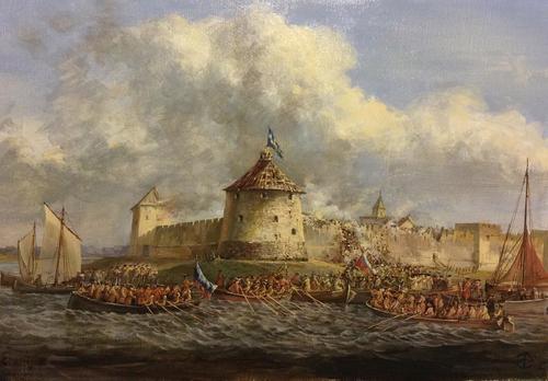 Армия Петра I приступила к осаде шведской цитодели Нотебург 7 октября 1702 года