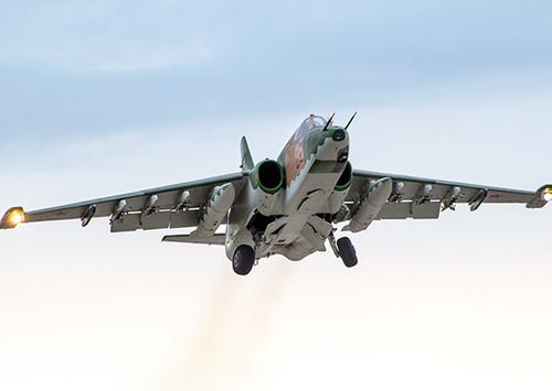 Штурмовики Су-25СМ3 ЮВО отработали поддержку наступления сухопутных сил с воздуха