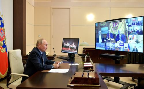 Опубликована видеозапись встречи Путина с руководителями парламентских партий
