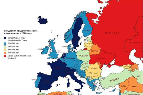 Почему продолжительность жизни в россии ниже чем в странах европы