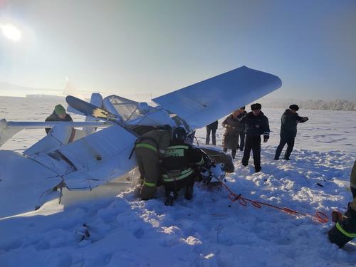 В Алтайском крае упал легкомоторный самолёт