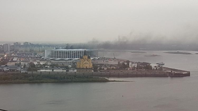 В Нижнем Новгороде горит стадион, строящийся к ЧМ- 2018