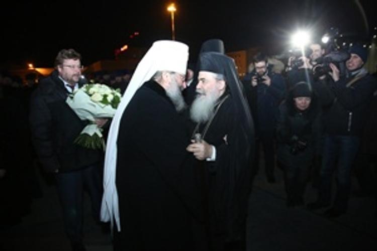 В Екатеринбург прилетел патриарх Иерусалима и Палестины Феофил III