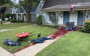 Житель Техаса на Хэллоуин завалил свой участок лже-трупами