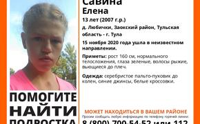 В Тульской области пропала 13-летняя девочка Лена Савина