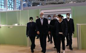 Собянин открыл реанимационное отделение резервного госпиталя на ВДНХ