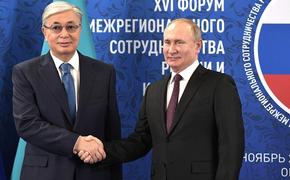 Путин поздравил Токаева с Днем независимости Казахстана 