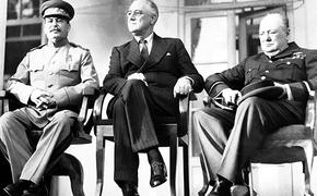 28 ноября 1943 года в Тегеране открылась конференция «Большой Тройки», ее участниками стали руководители СССР, США, Великобритании